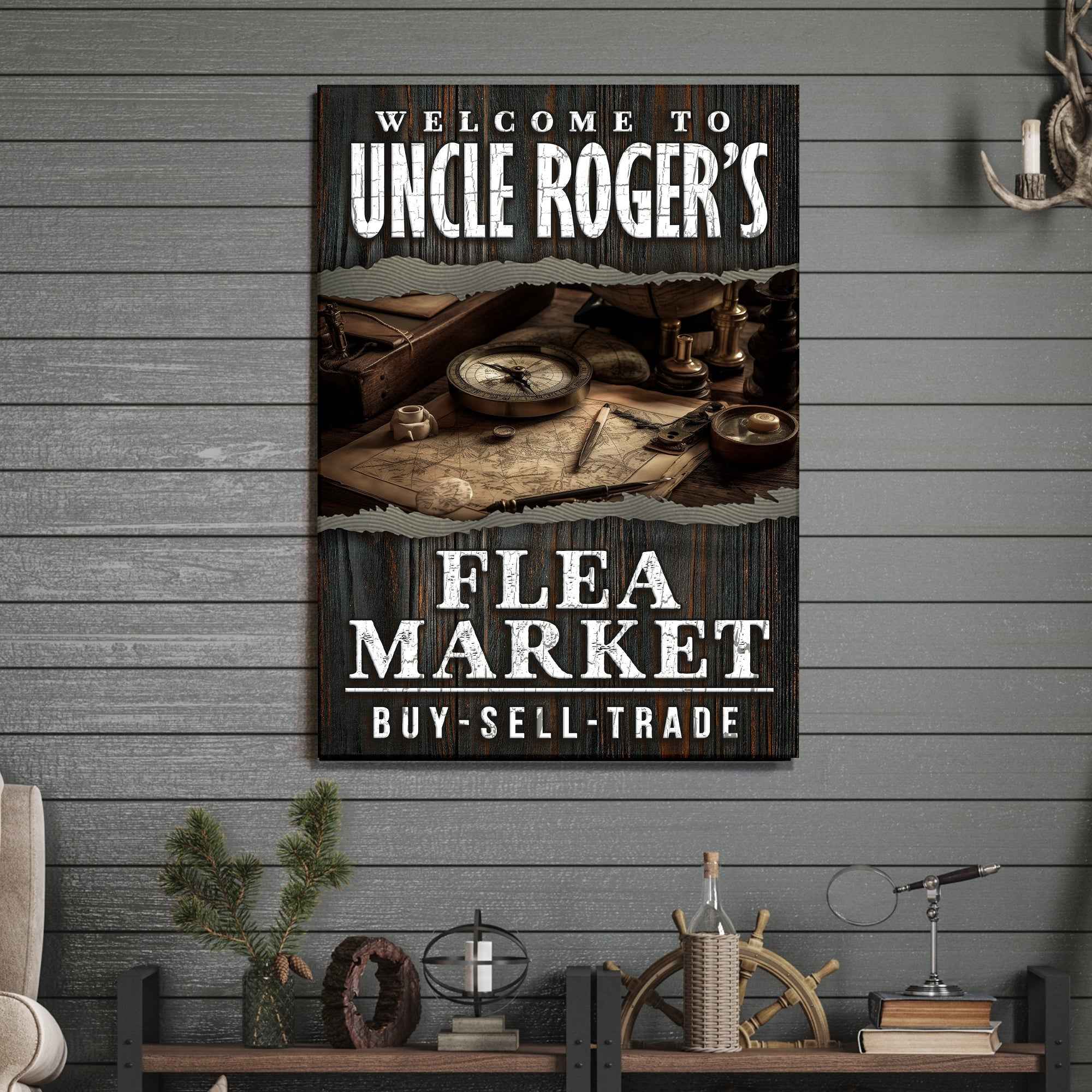 Welcome To Flea Market Sign