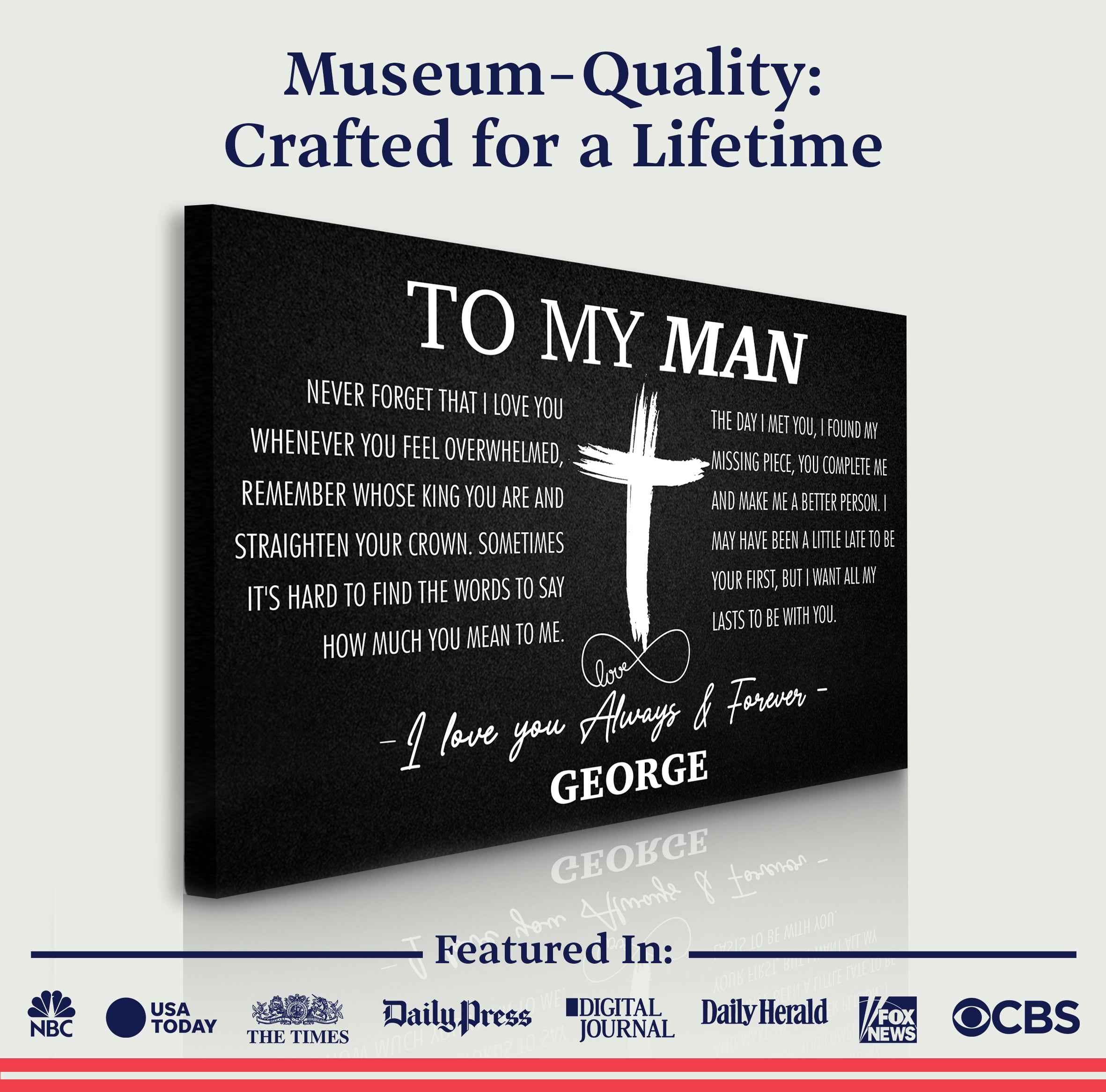 To My Man Father's Day Gift Sign