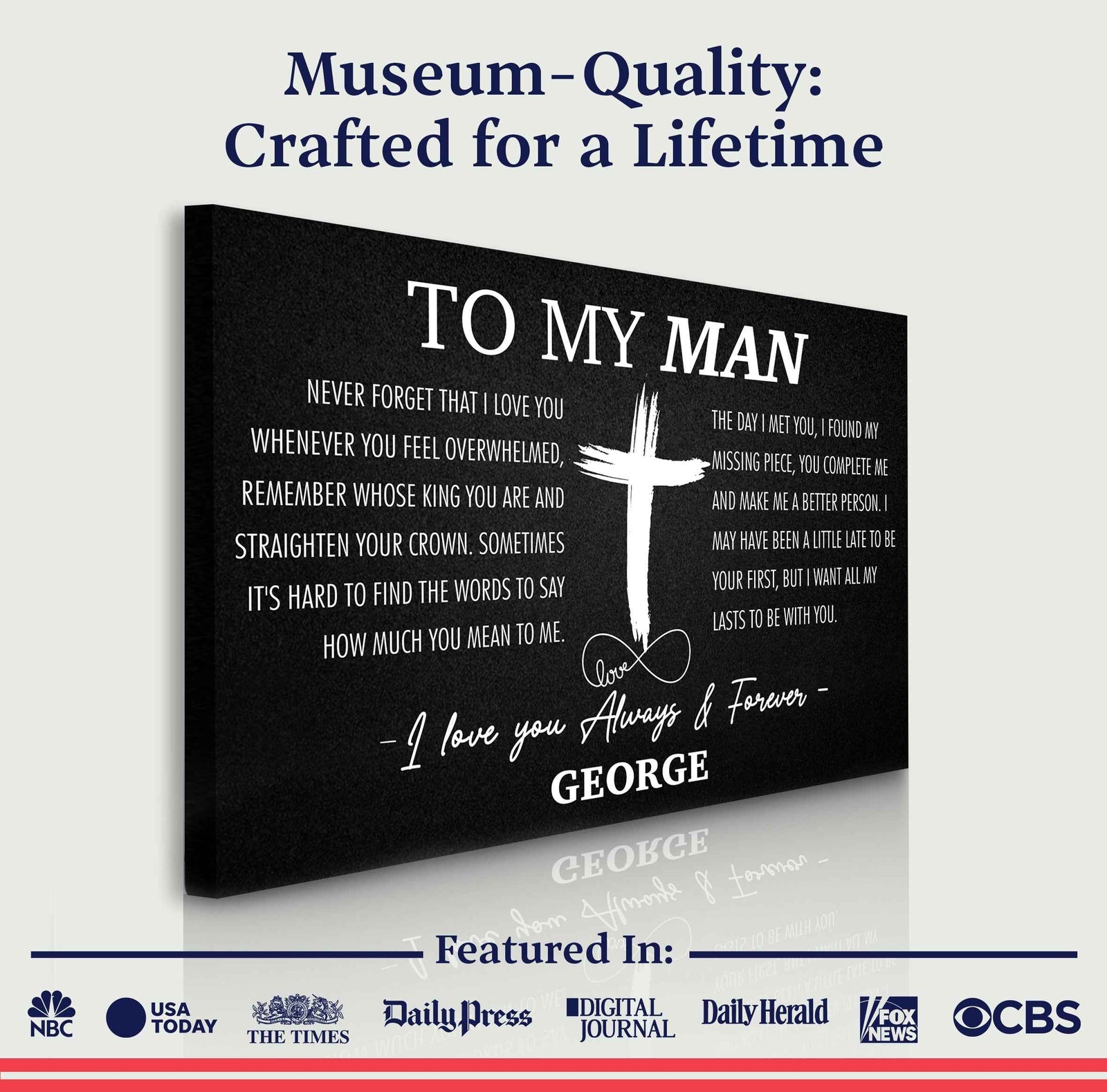 To My Man Father's Day Gift Sign