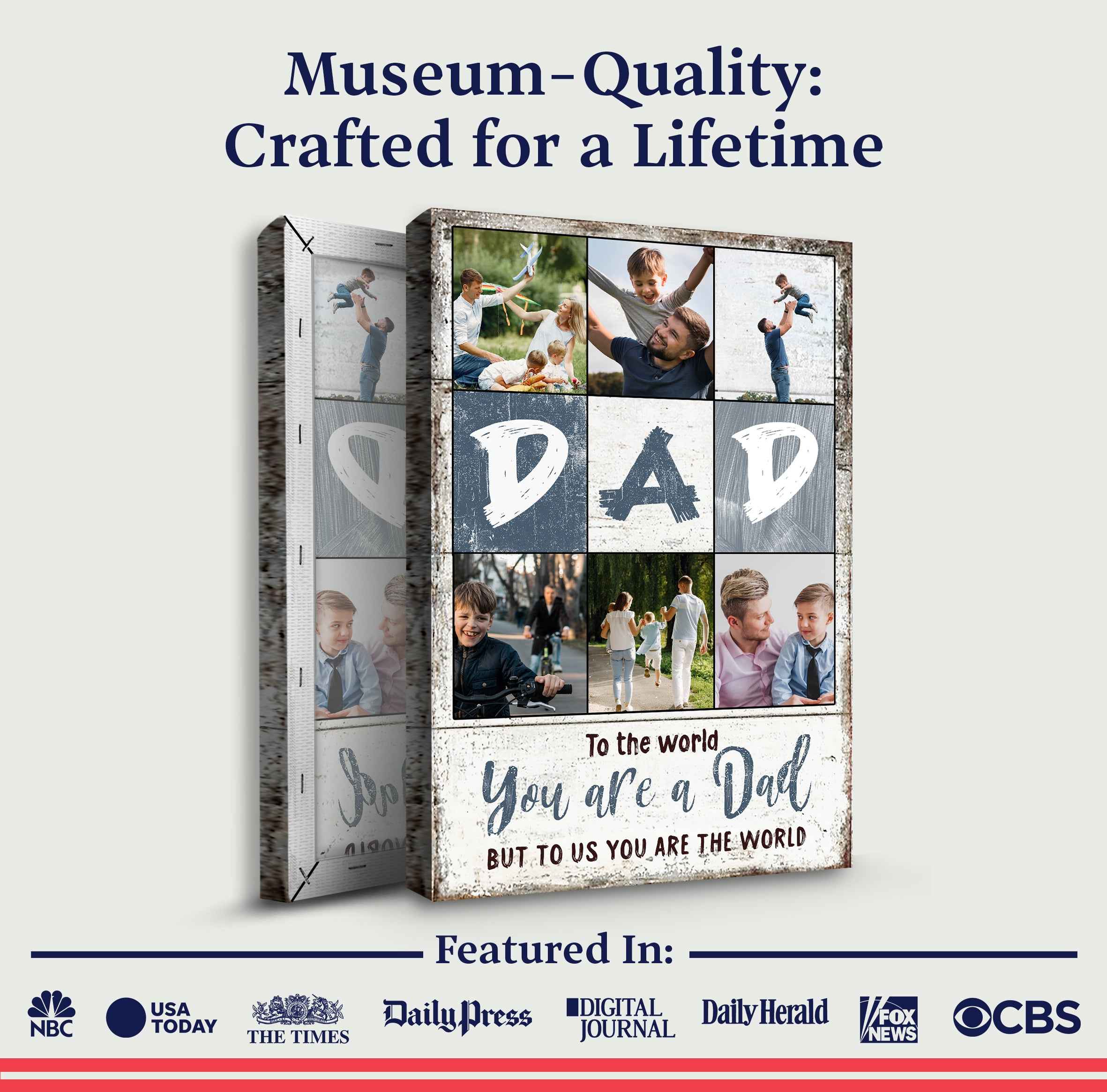 To Us You Are The World Father's Day Gift Sign