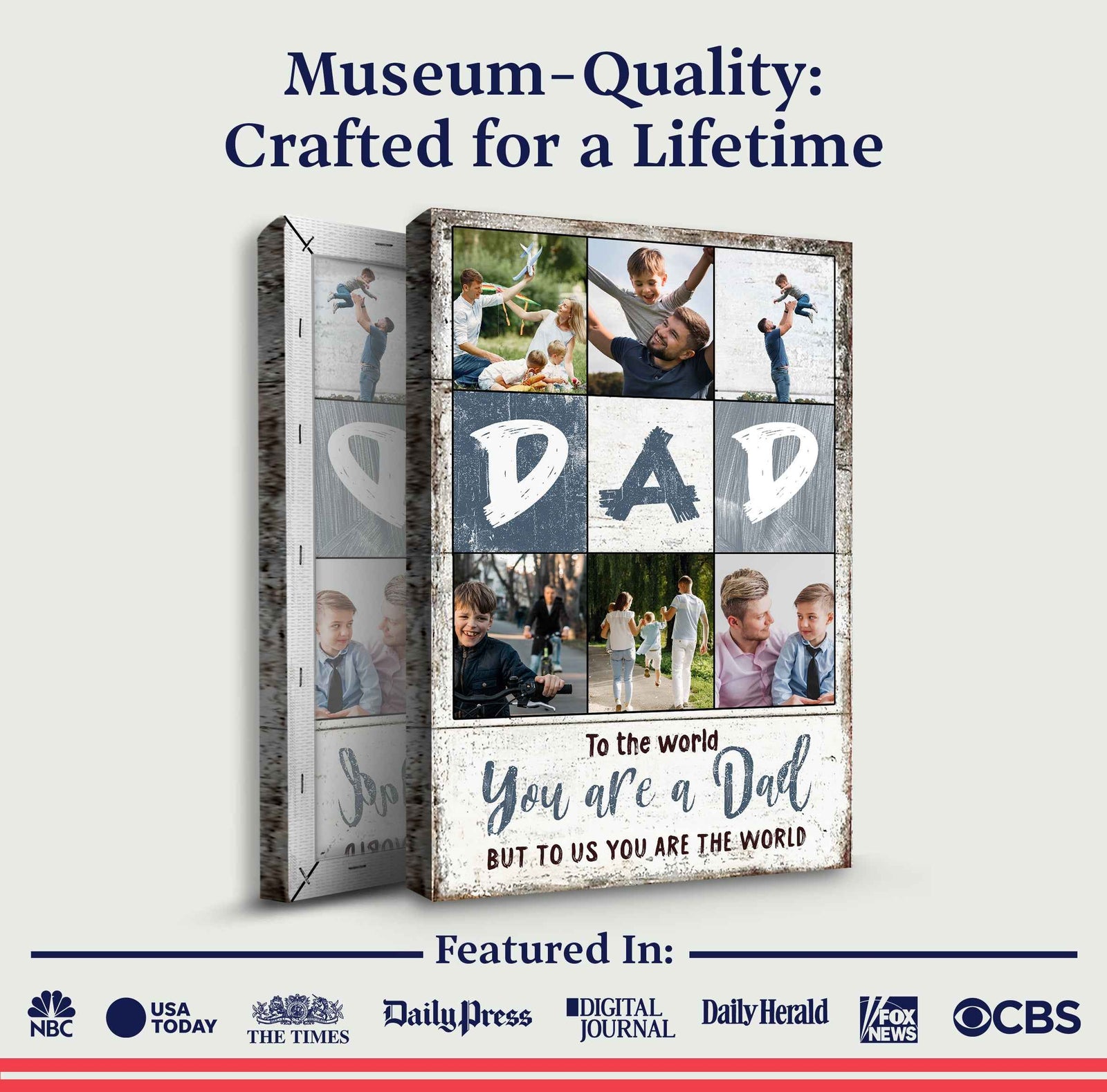 To Us You Are The World Father's Day Gift Sign