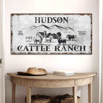 Personalized Highland Cattle Ranch Sign