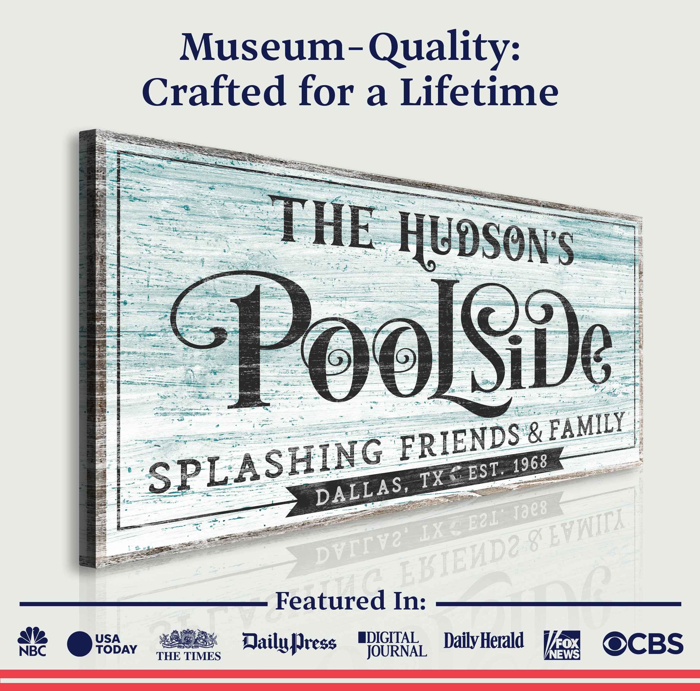 Personalized Poolside Sign