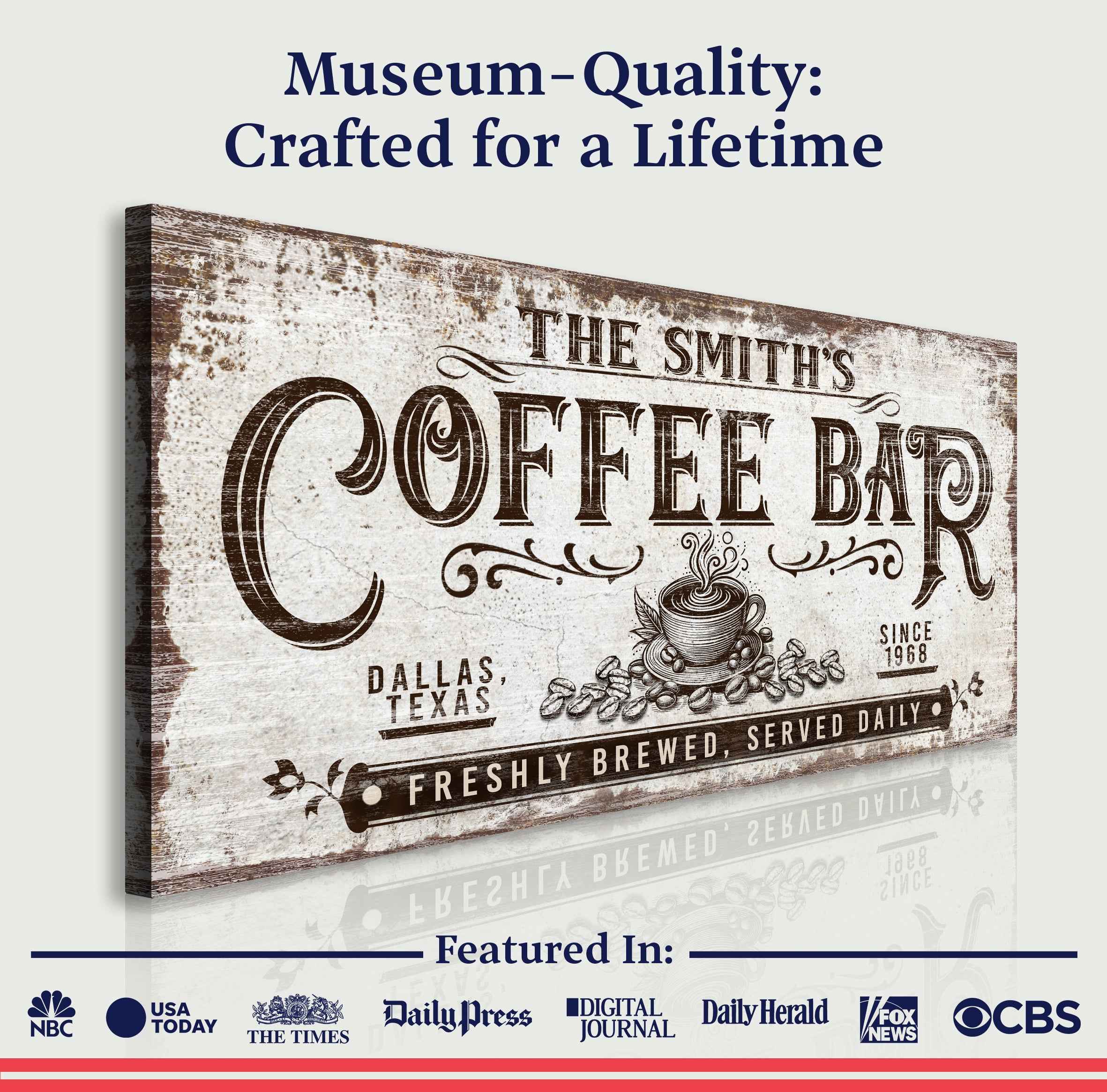 Personalized Coffee Bar Sign III