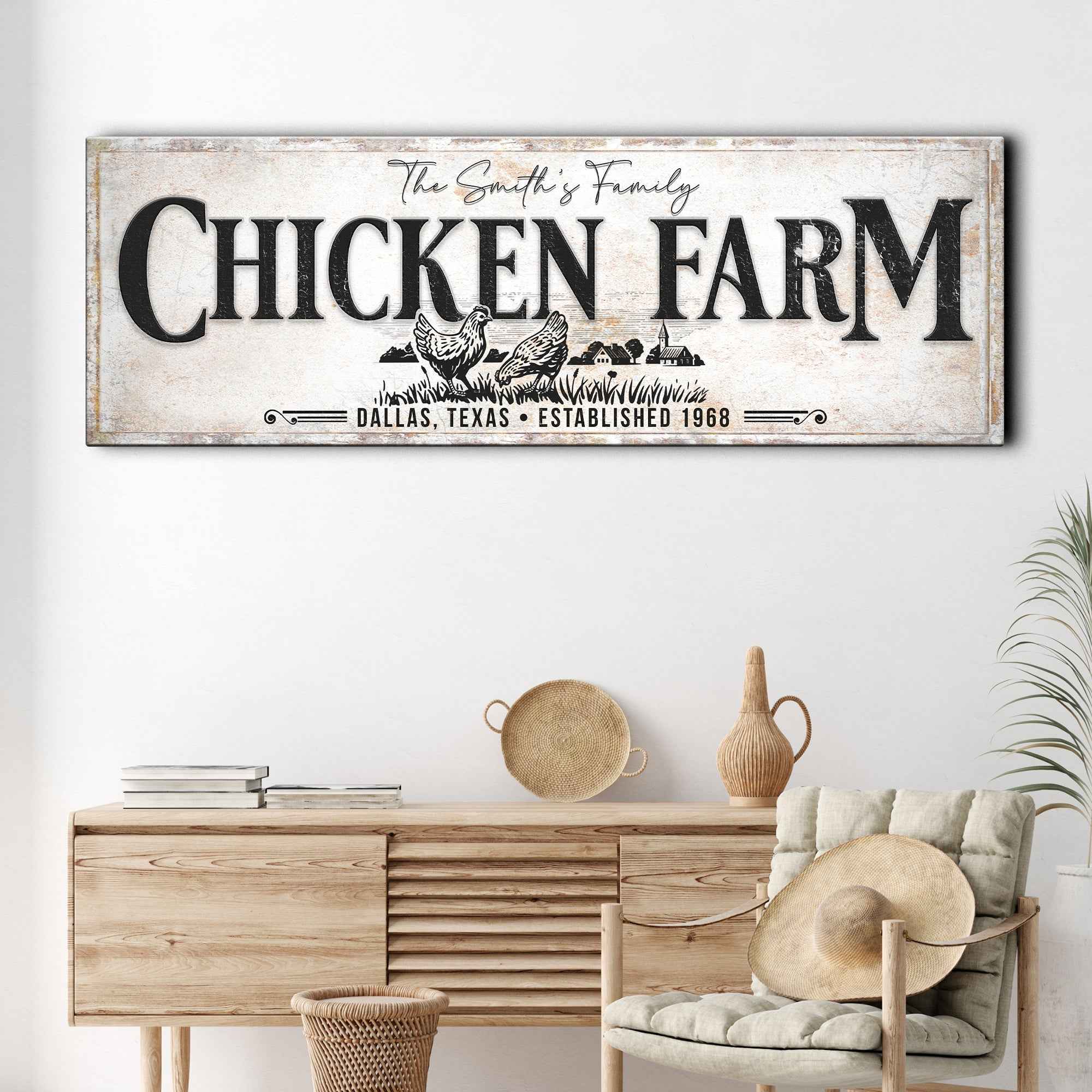 Chicken Family Farm Sign