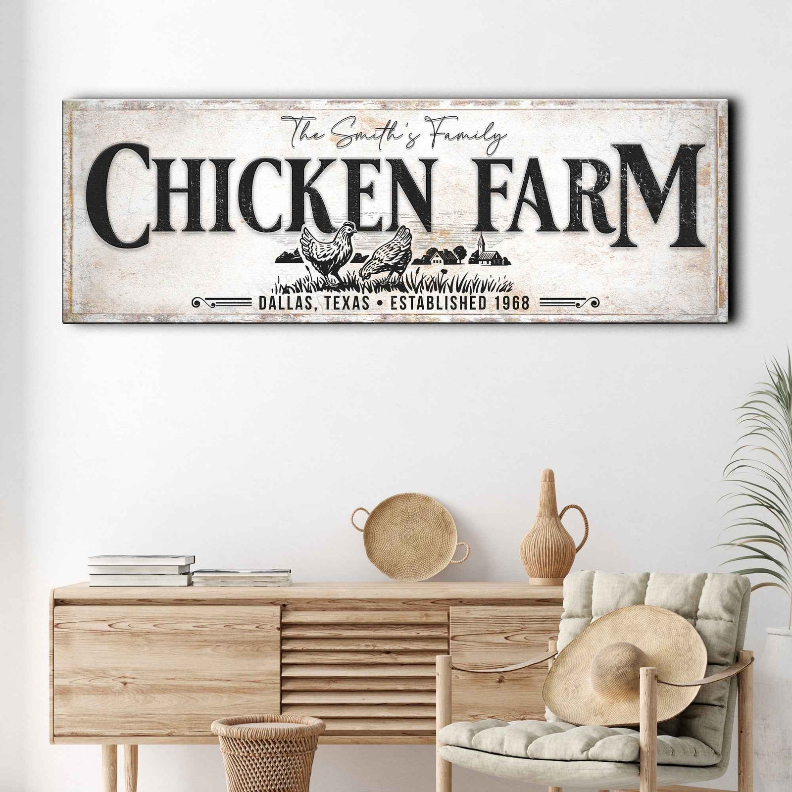 Chicken Family Farm Sign