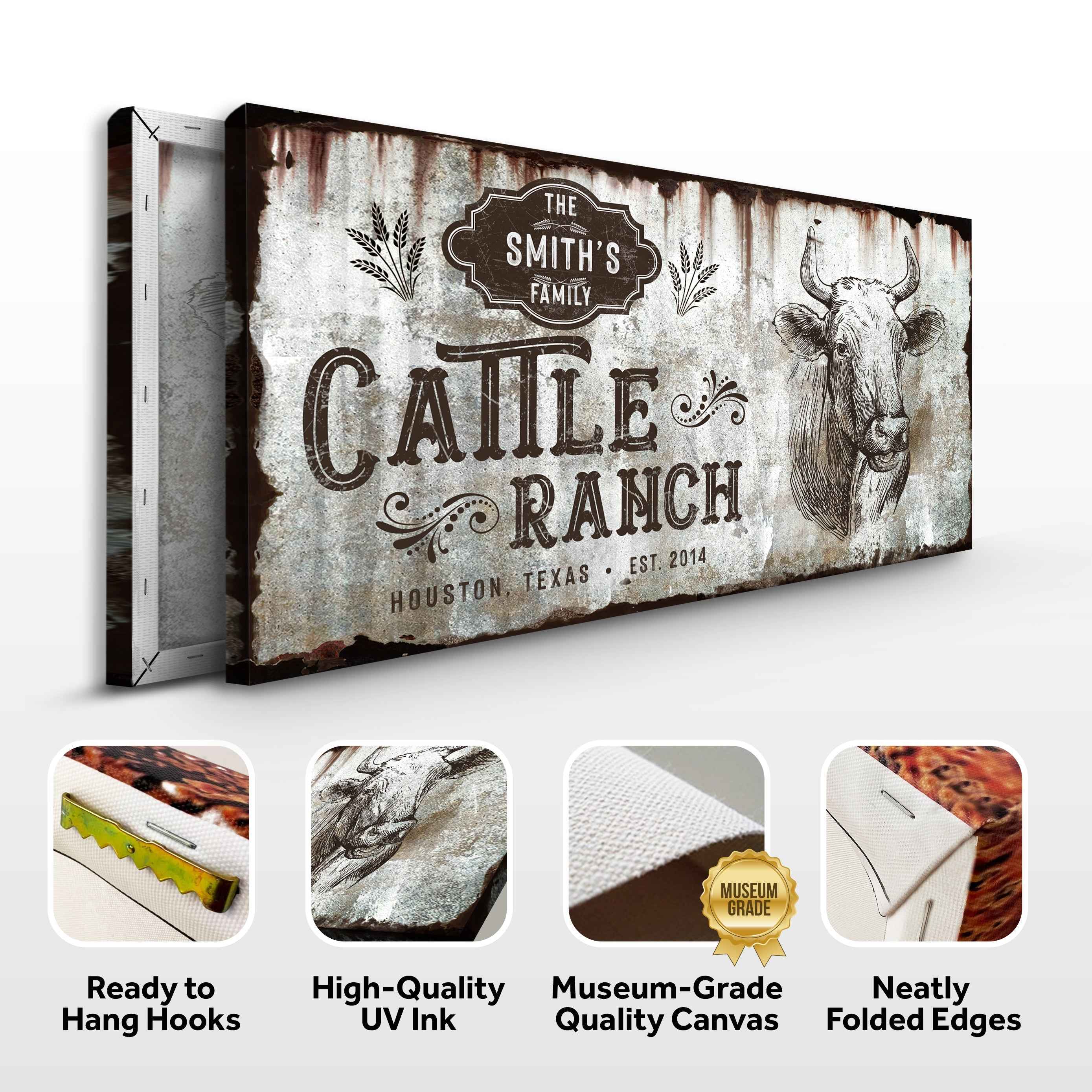 Vintage Cattle Ranch Sign