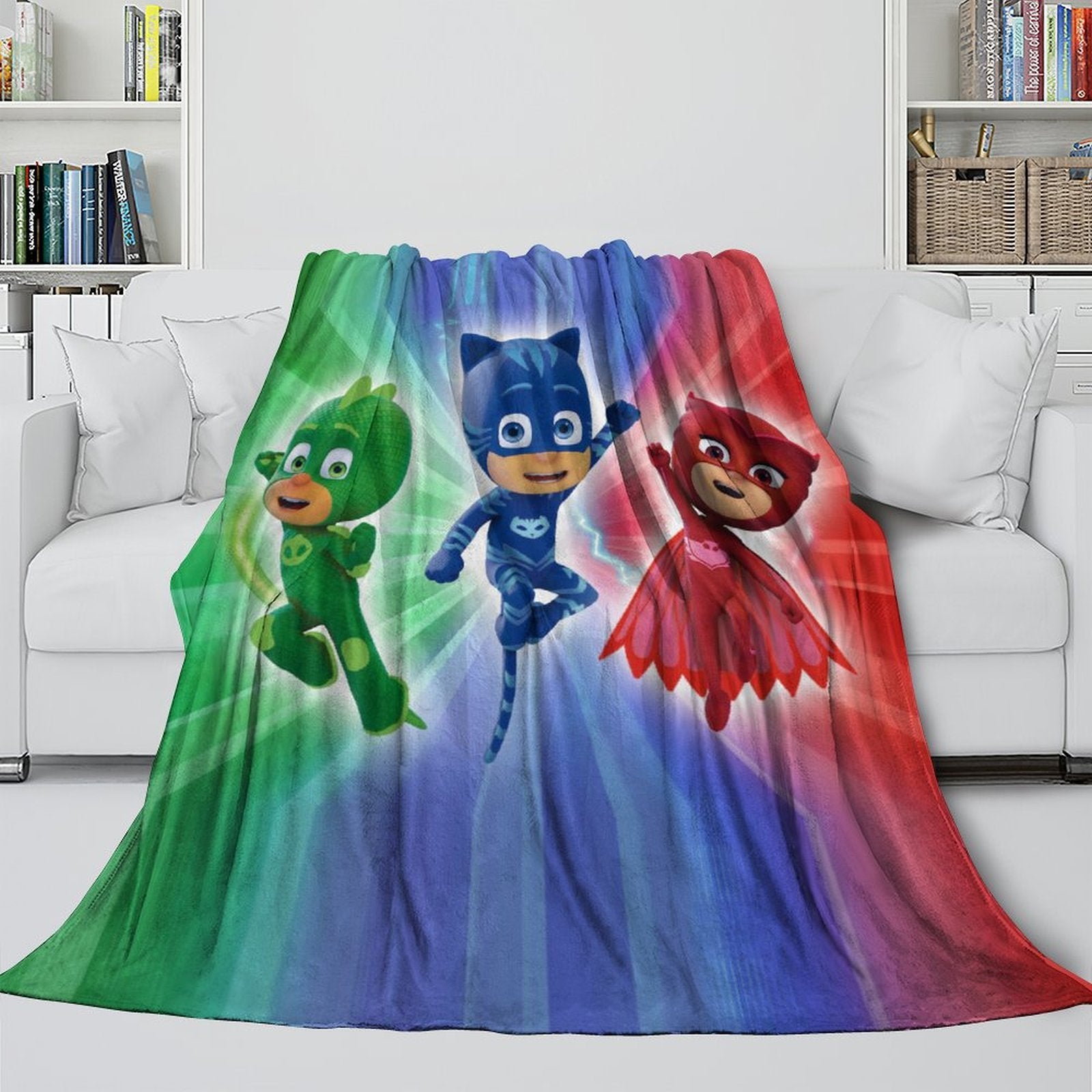 PJ Masks Blanket Pattern Flannel Throw Room Decoration