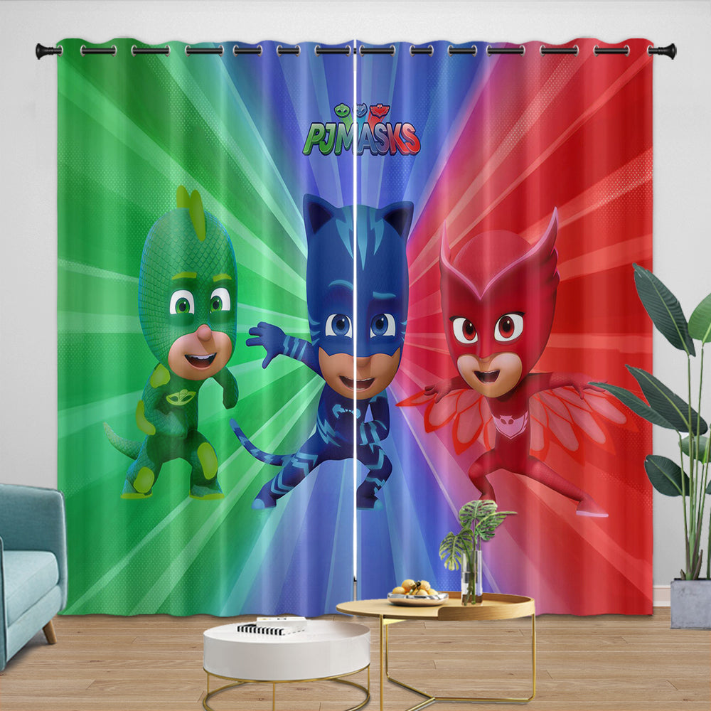PJ Masks Curtains Kids Blackout Window Drapes Room Decoration