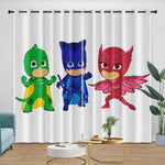 PJ Masks Curtains Pattern Blackout Window Drapes Room Decoration