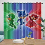 PJ Masks Curtains Pattern Blackout Window Drapes Room Decoration