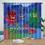 PJ Masks Curtains Pattern Blackout Window Drapes Room Decoration