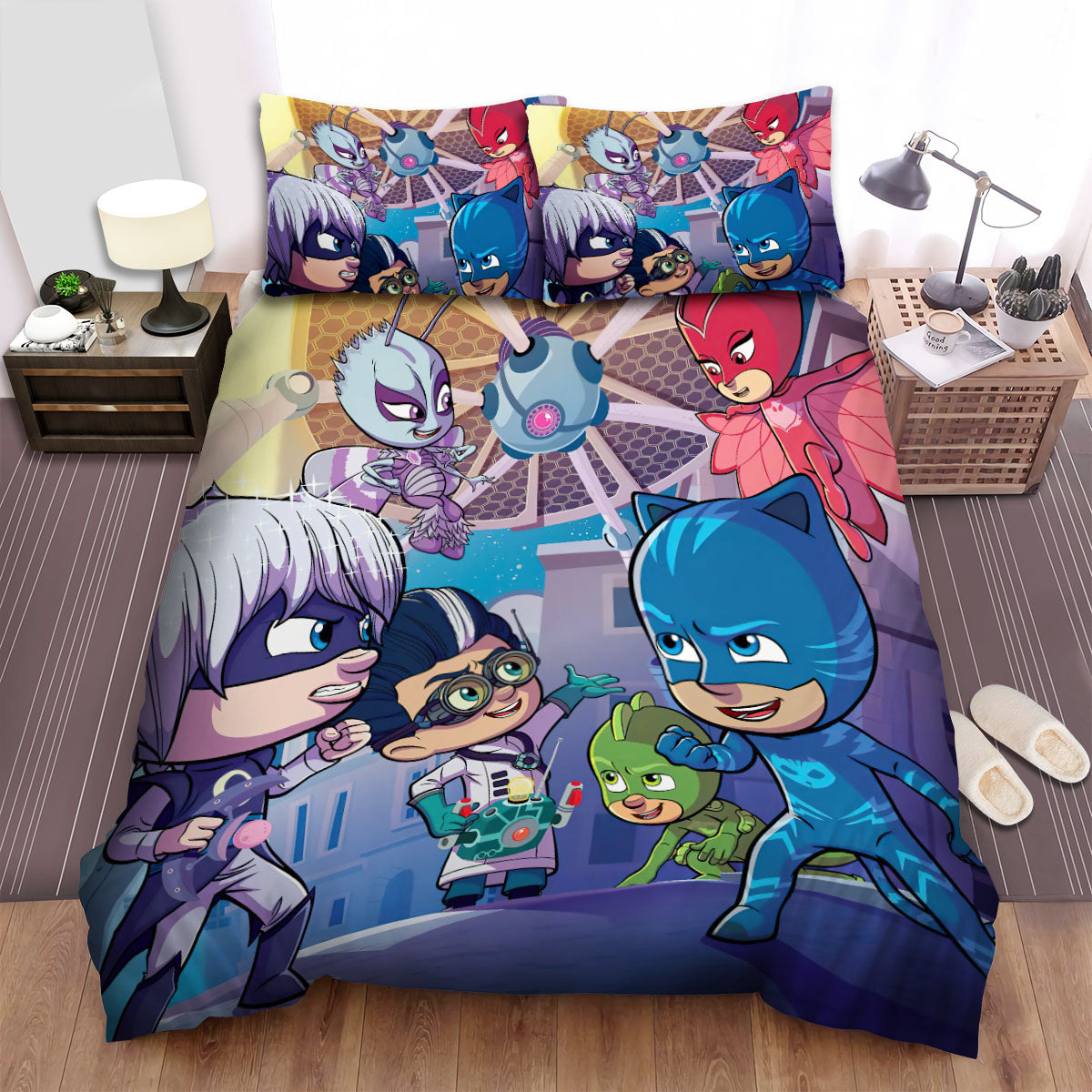 PJ Masks Duvet Cover Pattern Kids Bedding Sets Without Filler