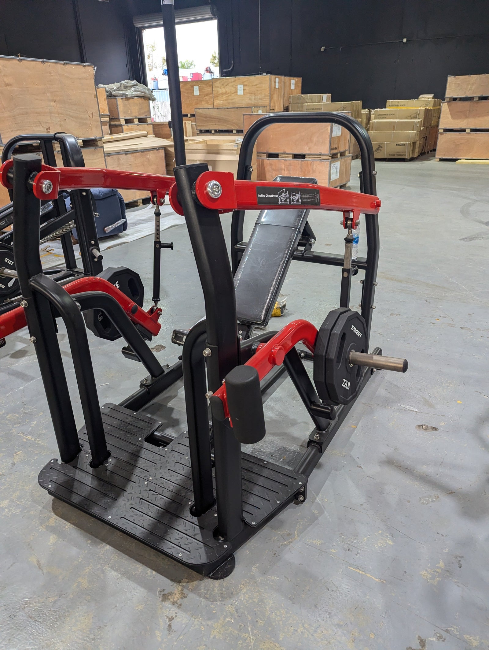 Pro Strength Incline Chest / Shoulder Press - Muscle D Fitness - Adjustable - Plate Loaded - Pec Delt Training