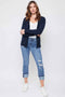 Women's Petite WannaBettaButt Mid Rise Mega Cuff Jeans