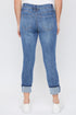 Women's Petite WannaBettaButt Mid Rise Mega Cuff Jeans