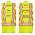 Printed Hi-Vis Two Toned Mesh Safety Vest with 2” Reflective Strips and Pockets - Lime