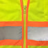 Printed Hi-Vis Two Toned Mesh Safety Vest with 2” Reflective Strips and Pockets - Lime