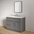 36 Inch Grey Shaker Single Sink Bathroom Vanity with Drawers on the Left