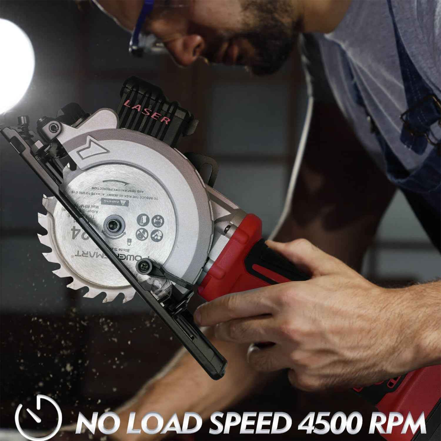 20V Mini Circular Saw Cordless with 4.0Ah Battery and Charger PS76138A