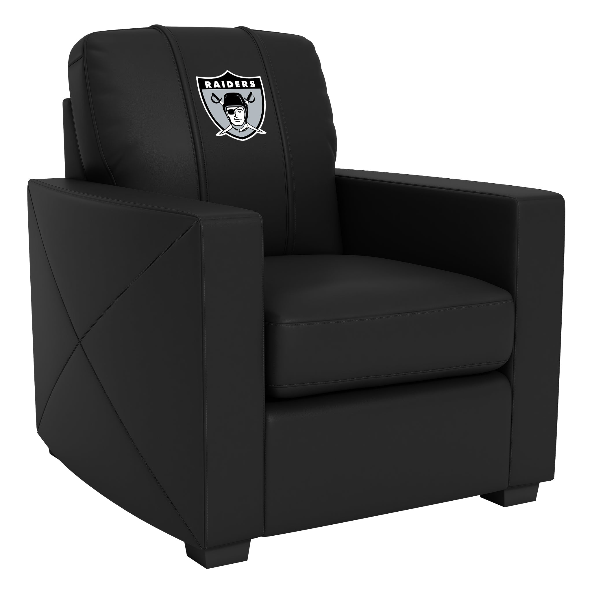 Silver Club Chair with Las Vegas Raiders Classic Logo