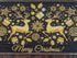 DaDa Bedding Magical Golden Reindeer Woven Tapestry Dining Table Runner (18272)