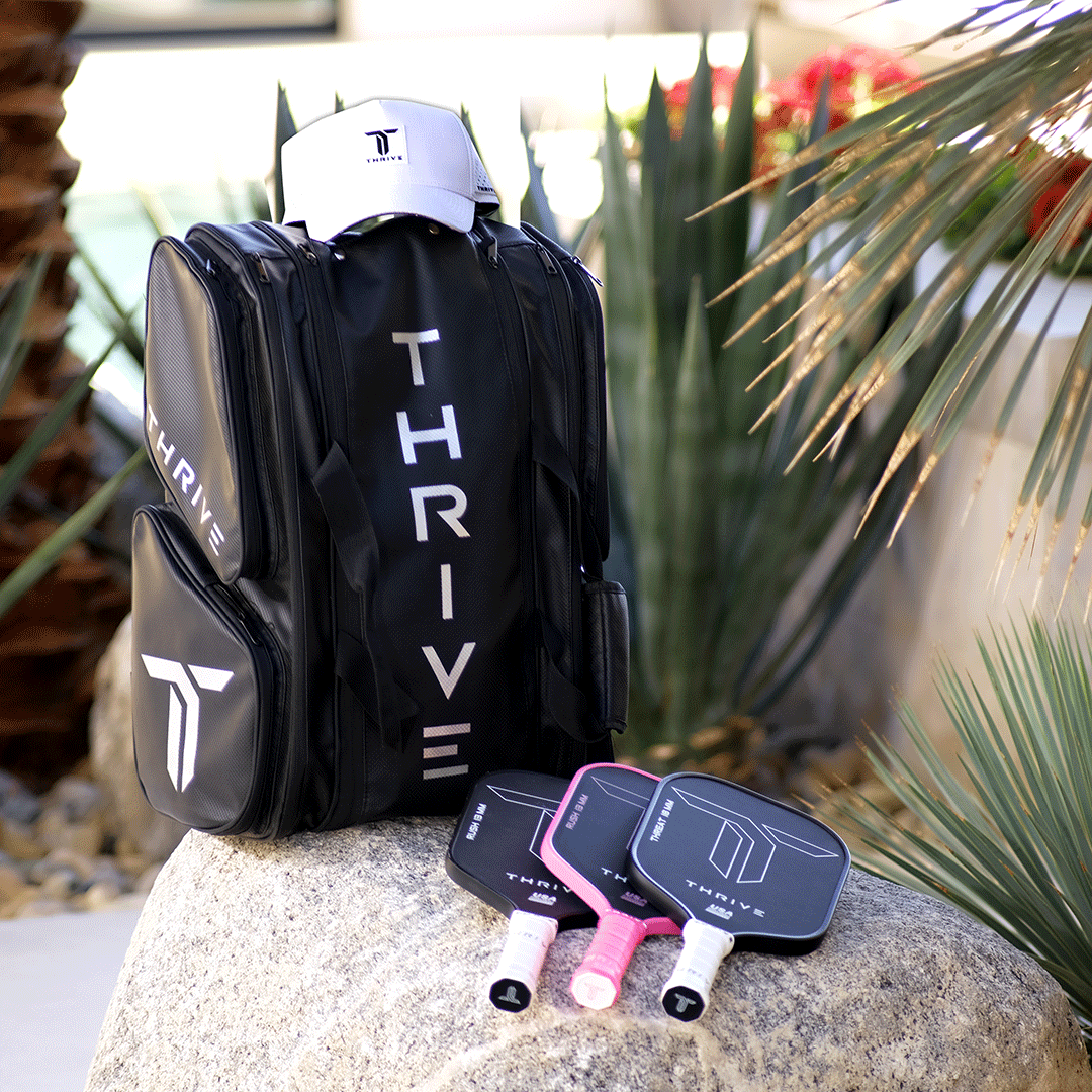Elite Pro Tour Bag w/shoe bag- BLACK - Pickleball Bag