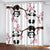 Panda Curtains Blackout Window Treatments Drapes for Room Decoration