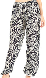 Sakkas Akilla Women's Loose Printed Yoga Elephant Pants Elastic Waist w/Pocket