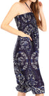 Sakkas Valdis Women's Boho Harem Loose Baggy Jumpsuit Pants Elephant Smock Elastic