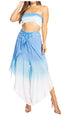 Sakkas Vanessa Women's Bandeau Tube Top & Wide leg Gaucho Pants Set Palazzo Boho