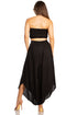 Sakkas Vanessa Women's Bandeau Tube Top & Wide leg Gaucho Pants Set Palazzo Boho