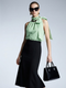 Women's Top High Neck Halter BYMANYC ® New York HAMPTONS GREEN STRIPE - New Collection