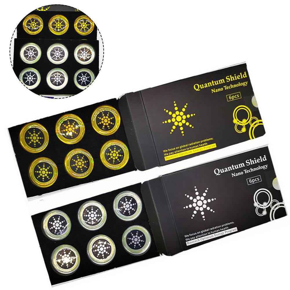 EMF Protection Stickers 6 Pack – Anti Radiation Shield for Phones & Electronics