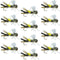 Parachute Chernobyl Ant Black Tan Foam Body Grasshopper Fly 1 Dozen Flies Hook Size 10