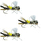 Pack Parachute Chernobyl Ant Black Tan Foam Body Grasshopper Fly 6 Flies Hook Size 10