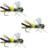 Pack Parachute Chernobyl Ant Black Tan Foam Body Grasshopper Fly 6 Flies Hook Size 10