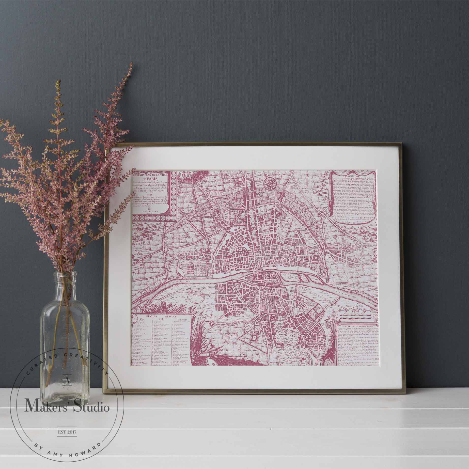 Paris Map - Mesh Stencil 18x24