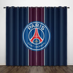 Paris Saint-Germain Football Club Curtains Pattern Blackout Window Drapes