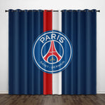 Paris Saint-Germain Football Club Curtains Pattern Blackout Window Drapes
