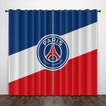 Paris Saint-Germain Football Club Curtains Pattern Blackout Window Drapes