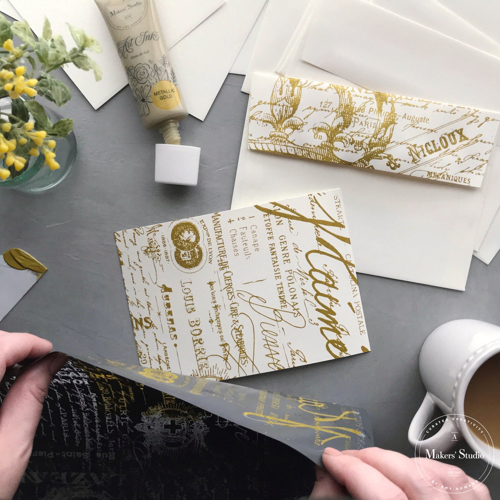 Parisian Script - Mesh Stencil 12x18