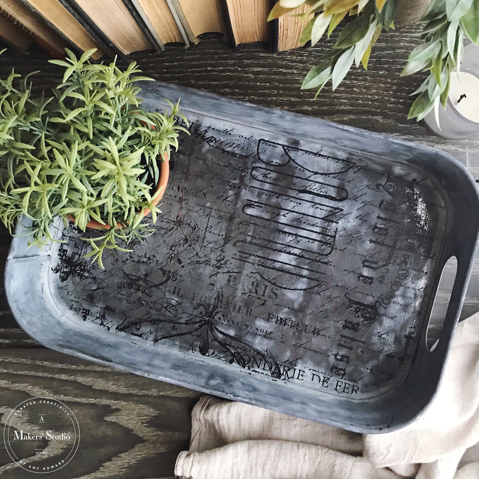 Parisian Script - Mesh Stencil 12x18