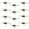 Barbless Pat's Rubber Legs Tungsten Bead Jigged Black Euro Nymph  - Set of 12 Flies Hook Size 10