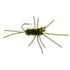 Barbless Pat's Rubber Legs Tungsten Bead Jigged Dark Olive Euro Nymph  - Set of 6 Flies Hook Size 10