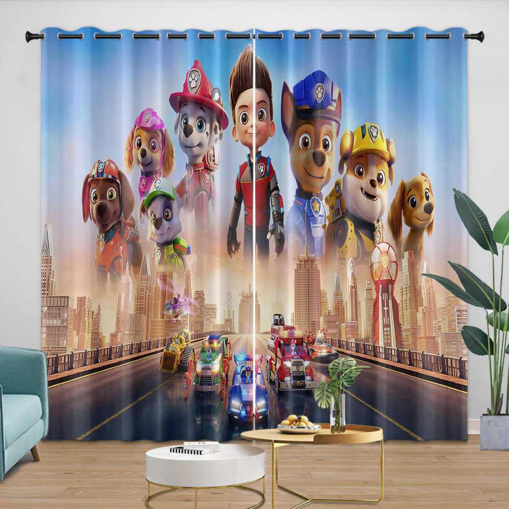 Paw Patrol 2025 Curtains Pattern Blackout Window Drapes
