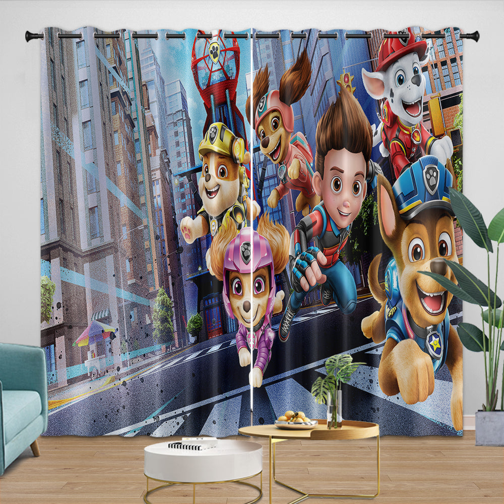 Paw Patrol 2025 Curtains Pattern Blackout Window Drapes
