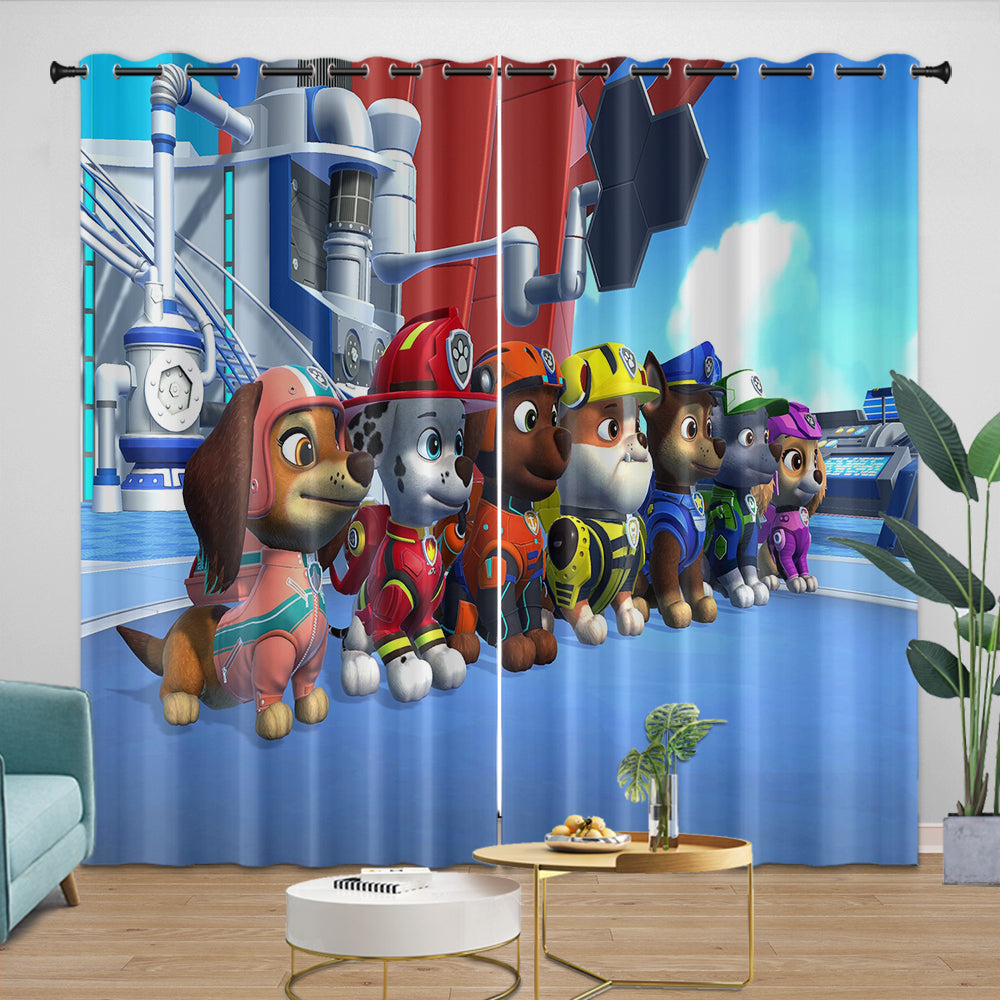 Paw Patrol 2025 Curtains Pattern Blackout Window Drapes