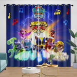 Paw Patrol Mighty Pups Curtains Pattern Blackout Window Drapes Room Decoration