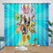 Paw Patrol Mighty Pups Curtains Pattern Blackout Window Drapes Room Decoration